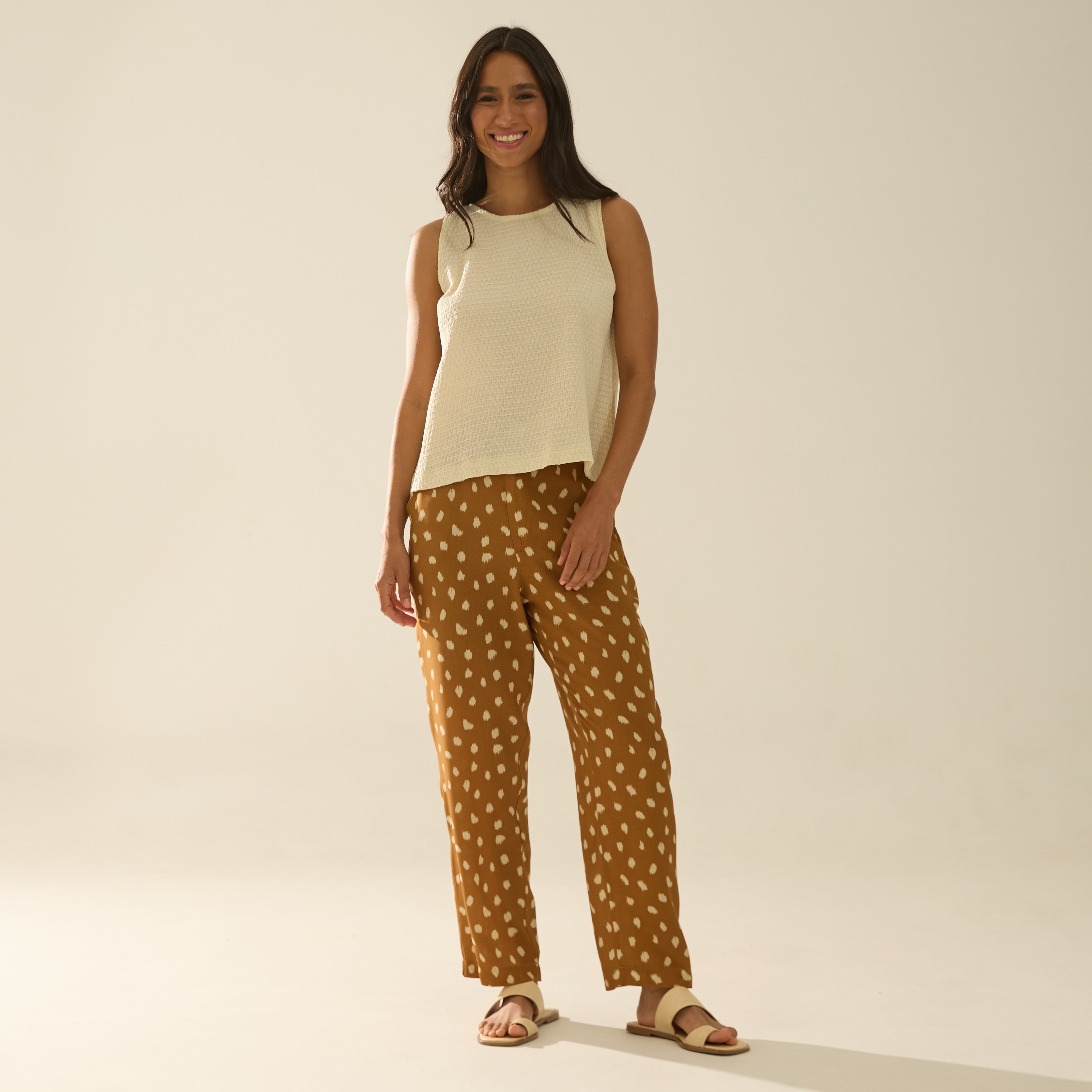 Calça Viscose Estampada Cecília