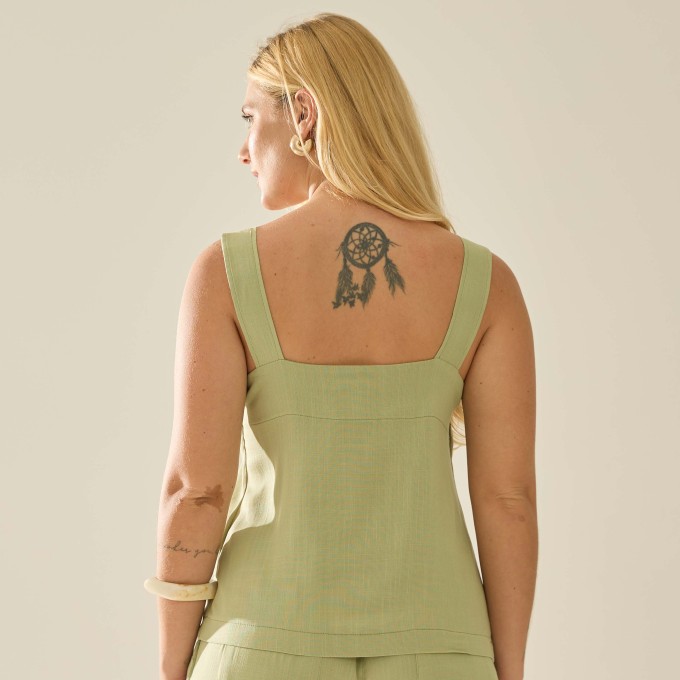 Blusa Viscolinho Com Fivela Alana