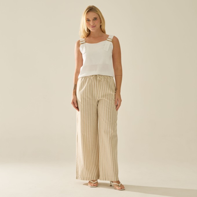 Blusa Viscolinho Com Fivela Alana