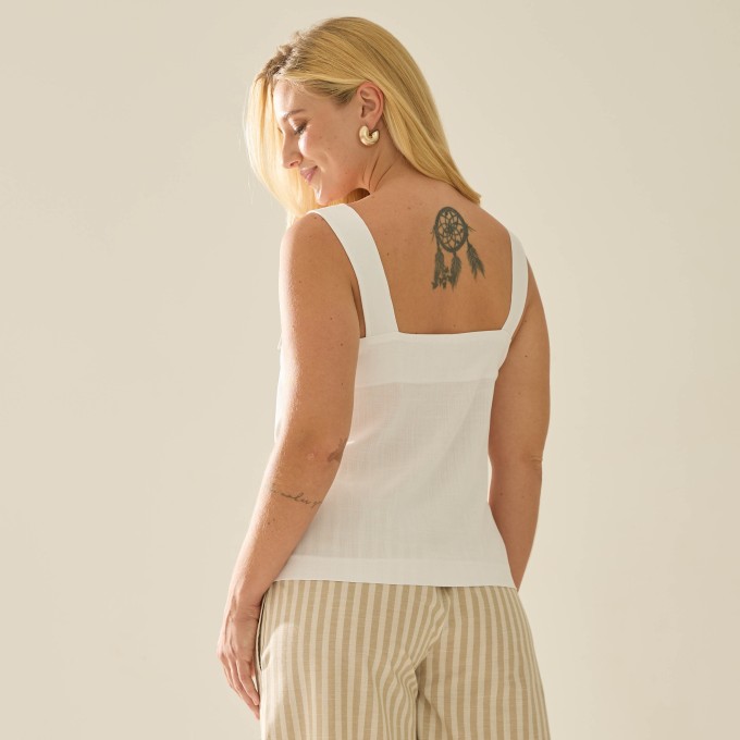 Blusa Viscolinho Com Fivela Alana