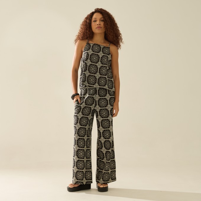 Blusa Linho Estampada Marie