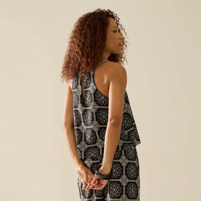 Blusa Linho Estampada Marie