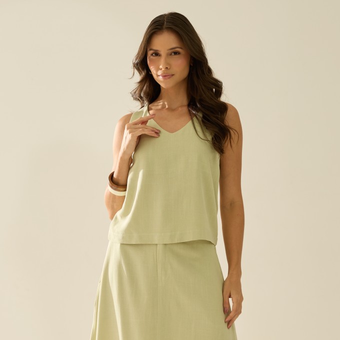 Blusa De Tecido Leandra